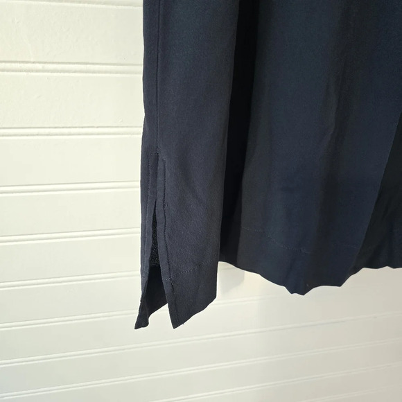 MM. Lafleur Elks Silk Blend Dress Plus Size 1X Navy - Picture 6 of 11